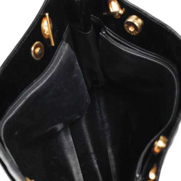 Chanel Vintage Black Patent Gold Plated CCs Shoulder bag - Picture 13 of 15